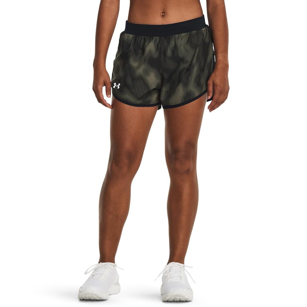 Under Armour Womens Fly By 2.0 Printed Running Shorts Black MD